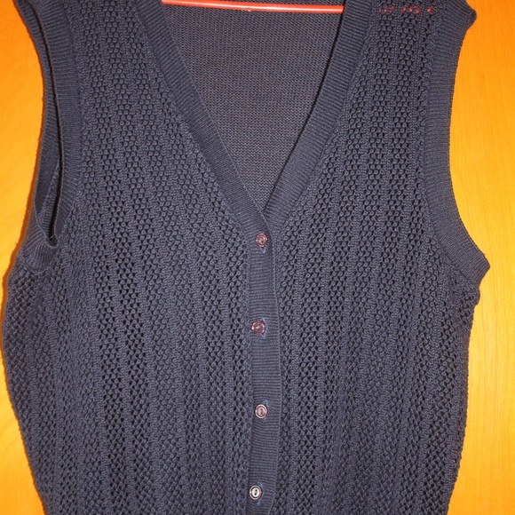 DEVON Sweaters - DEVON VEST BUTTON UP SWEATER(M)